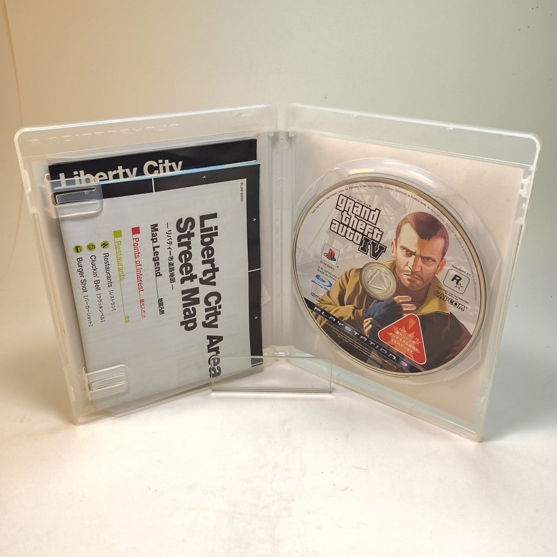 Grand Theft Auto IV w/ Map & Manual PlayStation PS3 Japanese Tested