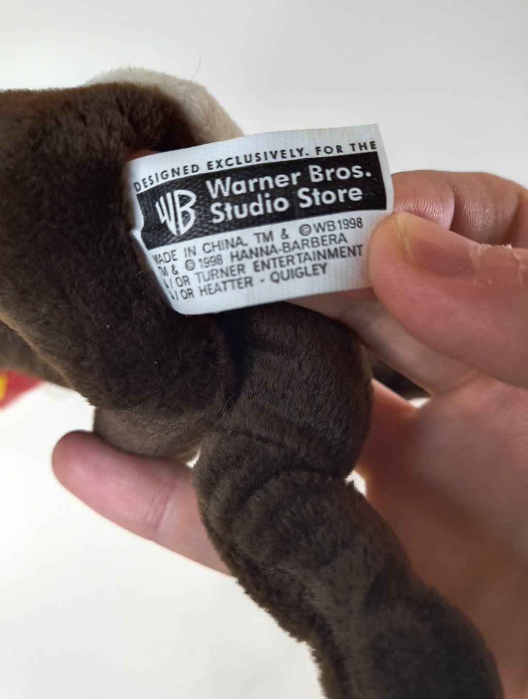 Vintage Looney Tunes TAZ Bean Bag Plush Birthday Tasmanian Devil Hat Warner 1998