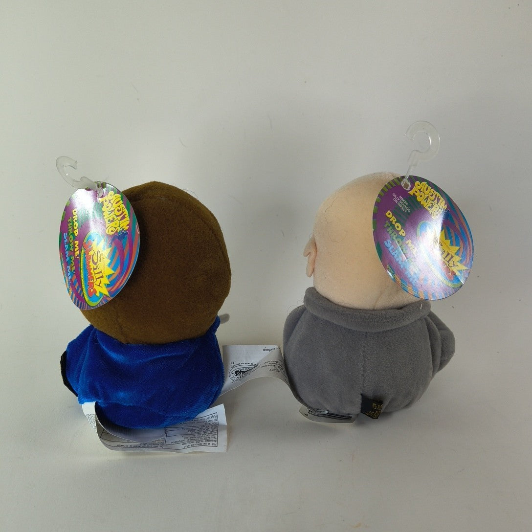 Vintage 1999 Austin Powers & Dr. Evil Silly Slammers Limited Toy Lot Of 2 NWT