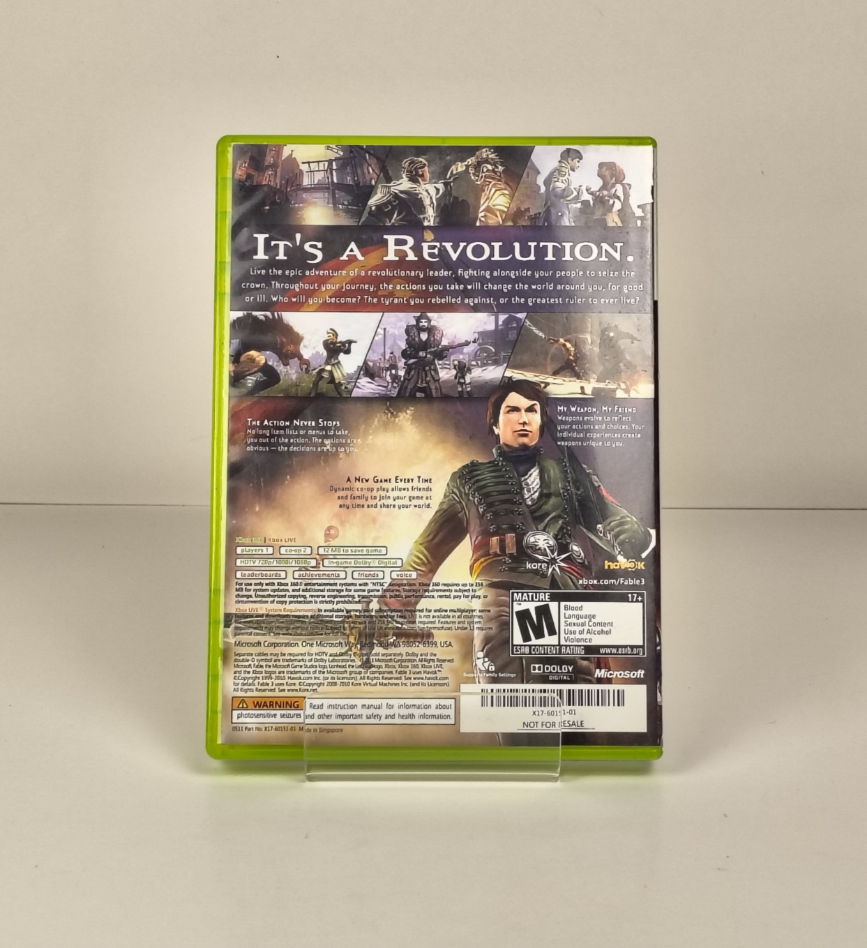 Fable III (Not for Resale) No Manual - Xbox 360  - Good - Tested & Working