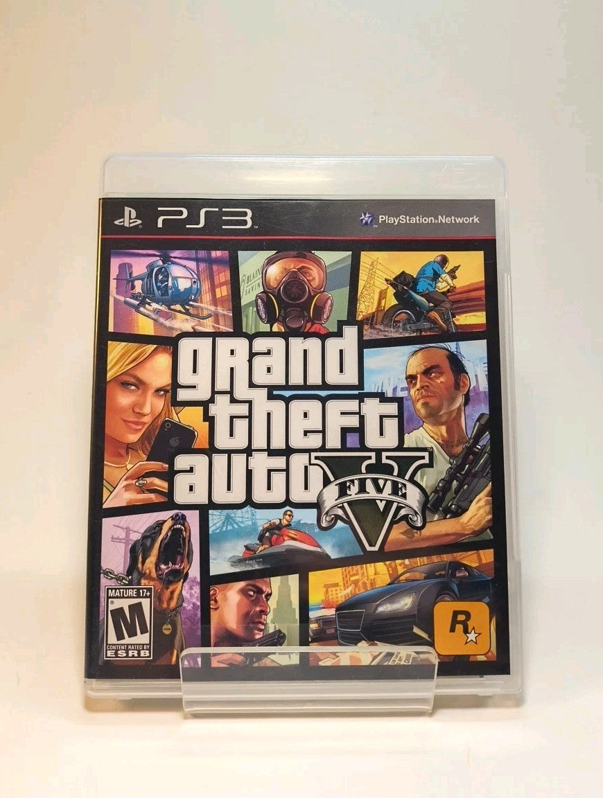 Grand Theft Auto 5 V PS3 CIB W/ Map + Manual - PlayStation 3