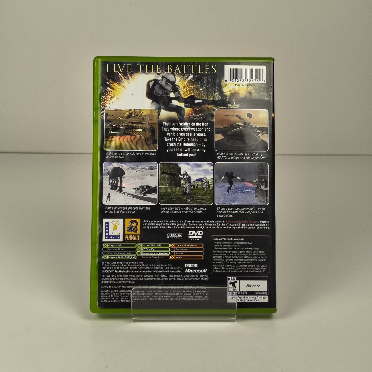 Star Wars: Battlefront - Xbox (OG) - CIB - Tested - Xbox Live Trial & Reg Card