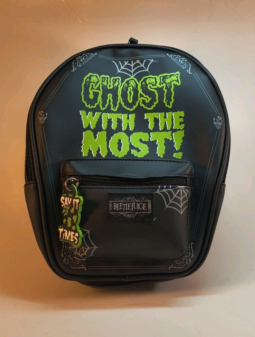 Beetlejuice Mini Backpack - Coffin Shape Bag "Ghost With The Most" New W/ Tags