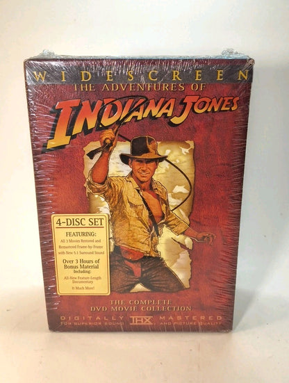 Indiana Jones - The Adventure Collection (DVD, 2003, 4-Disc Set, Widescreen) New