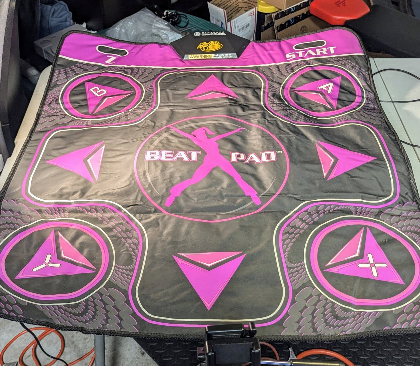 Nintendo Gamecube Mad Catz Purple DDR Beat Dance Pad Mat
