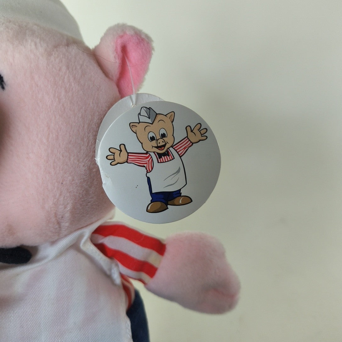 Vintage 1998 Piggly Wiggly “Mr. Pig” 9in Plush Bean Bag Doll NWT