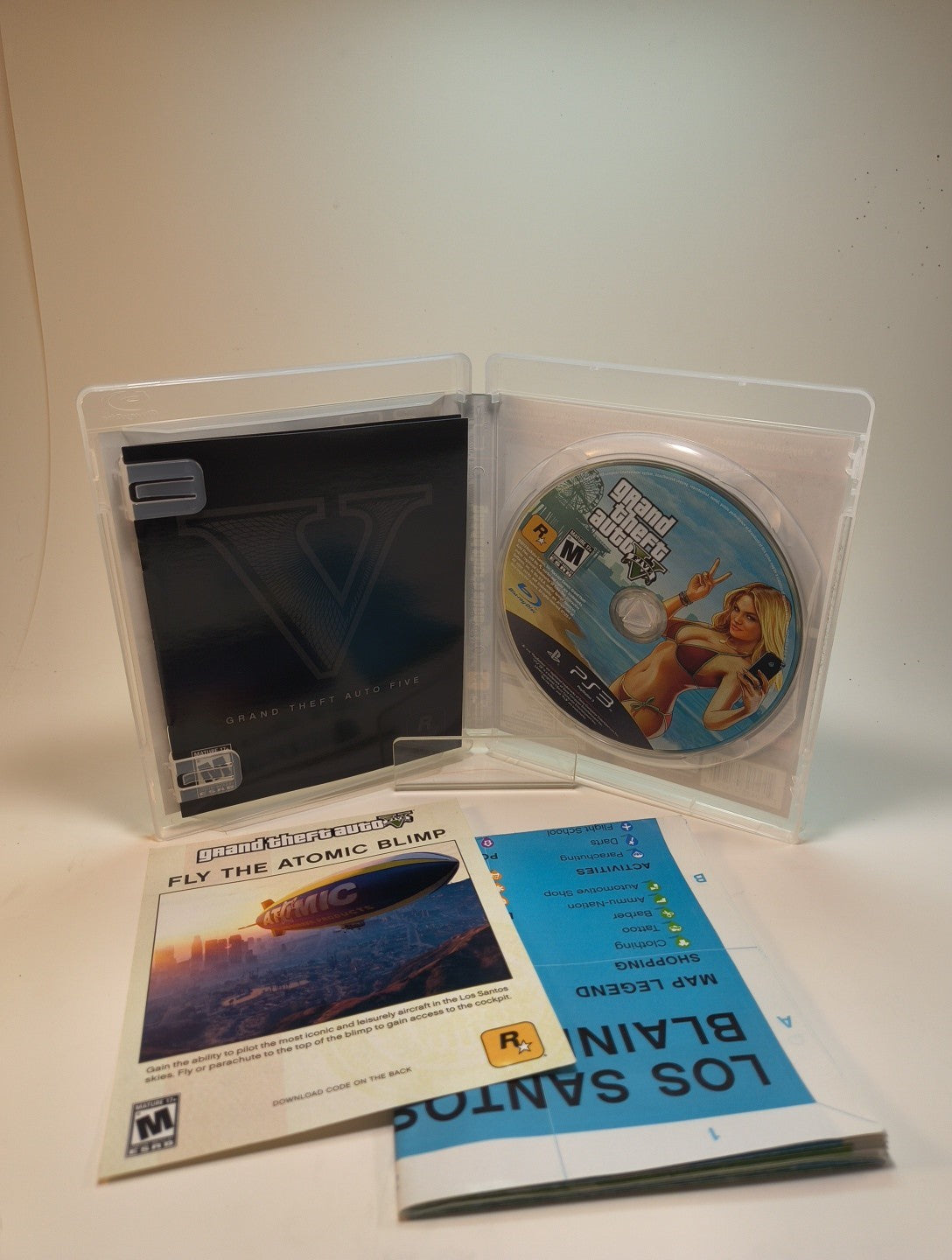 Grand Theft Auto 5 V PS3 CIB W/ Map + Manual - PlayStation 3