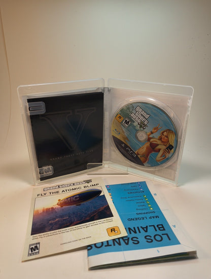 Grand Theft Auto 5 V PS3 CIB W/ Map + Manual - PlayStation 3