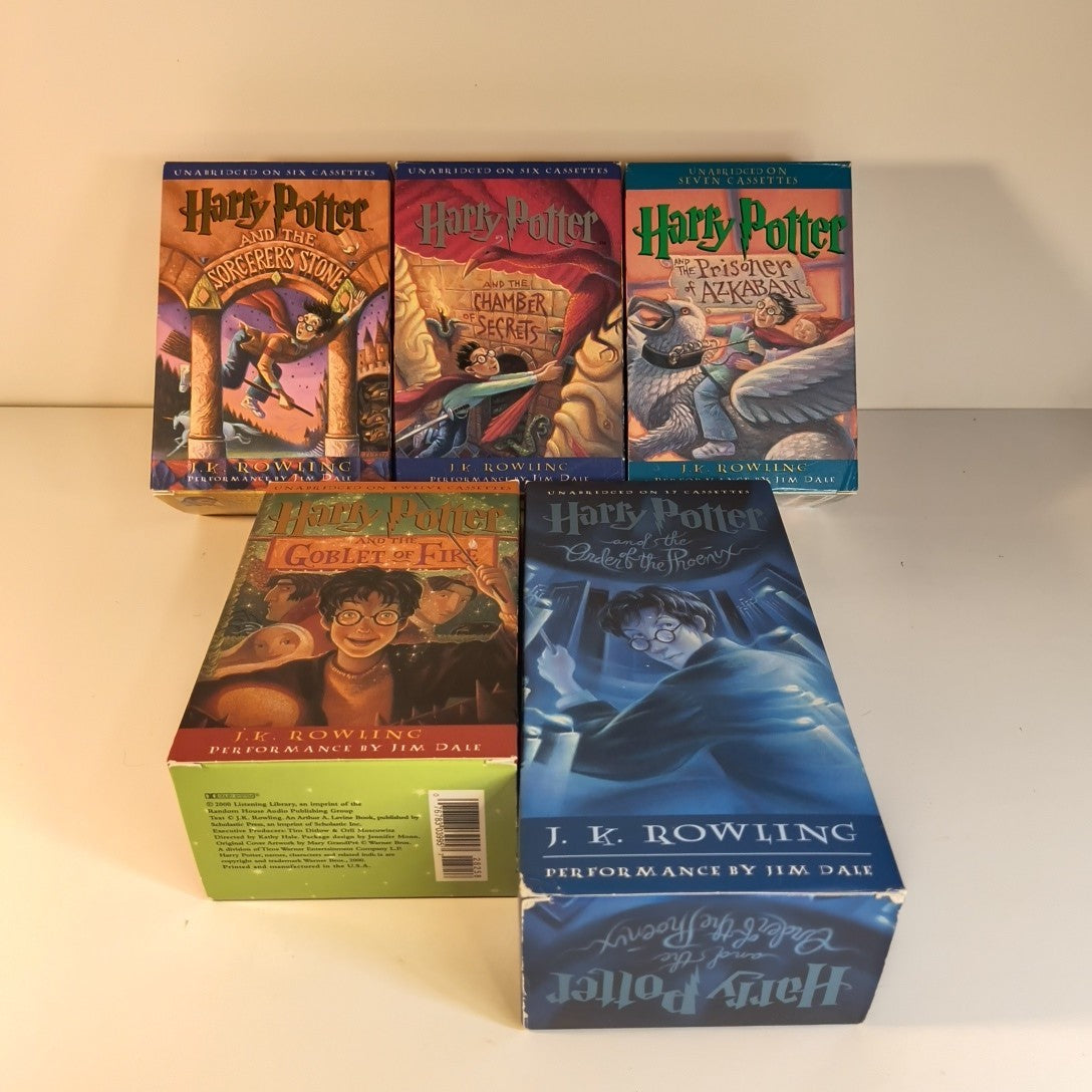 Harry Potter Audiobook Cassette Books 1-5 - Unabridged J.K Rowling Jim Dale