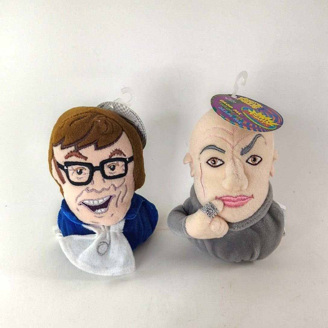 Vintage 1999 Austin Powers & Dr. Evil Silly Slammers Limited Toy Lot Of 2 NWT