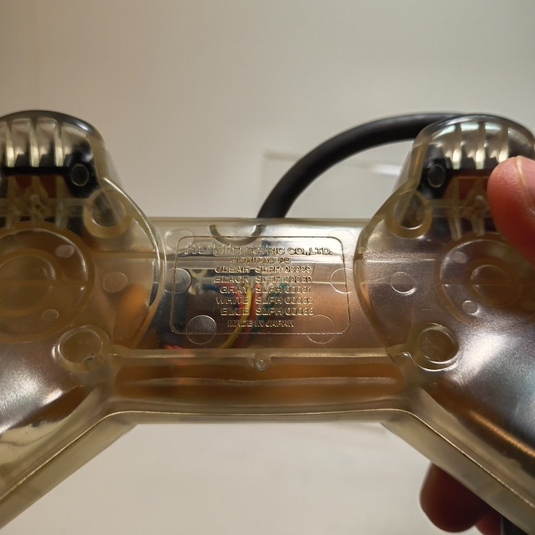 Hori Pad PS SLPH-00029 Clear Controller Pad PS2 PS1 PlayStation Japan 2PC124 B