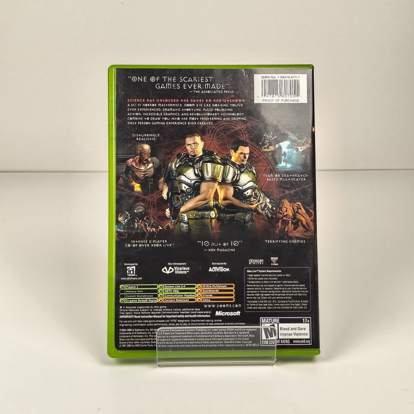 Doom 3 - Xbox (OG) - CIB - Tested