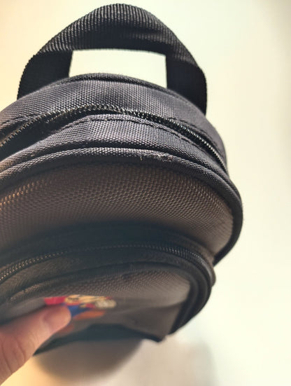 Nintendo DS Lite Super Mario Black Gray Mini Backpack Carry Case Bag - No Straps