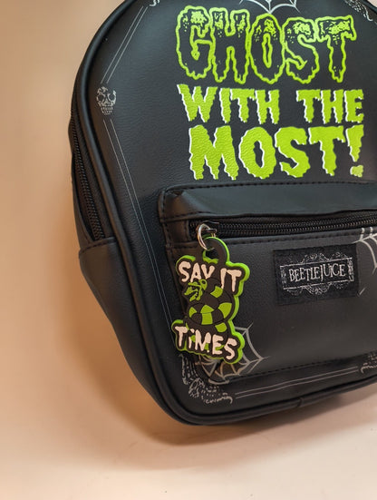 Beetlejuice Mini Backpack - Coffin Shape Bag "Ghost With The Most" New W/ Tags