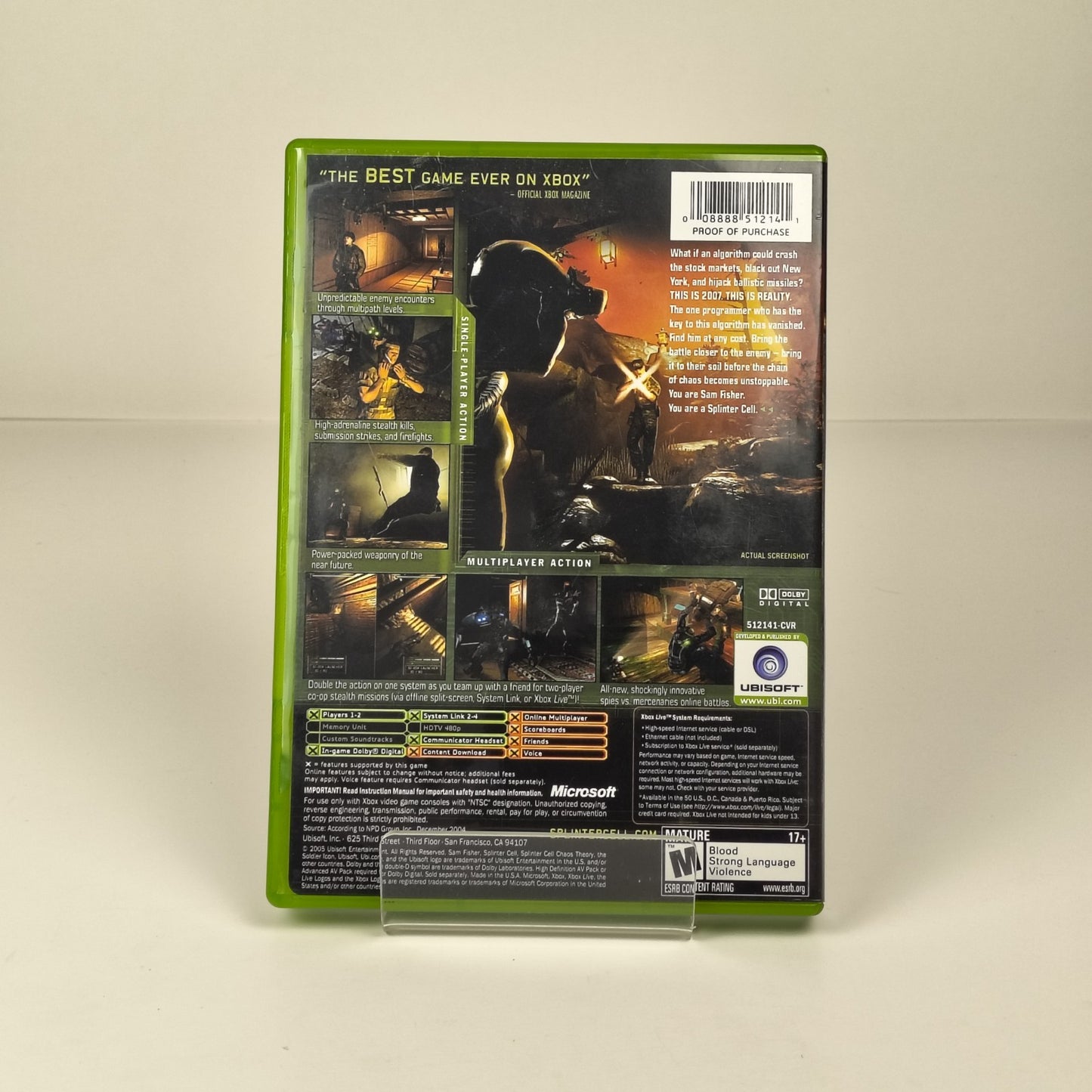 Tom Clancy's Splinter Cell: Chaos Theory - Xbox (OG) - CIB - Tested & Working