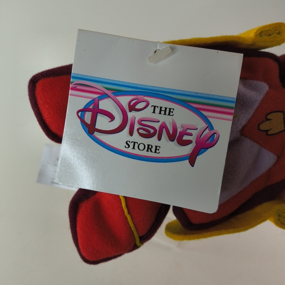 The Disney Store Beauty and the Beast COGSWORTH Mini Bean Bag Plush 7" NWT X6