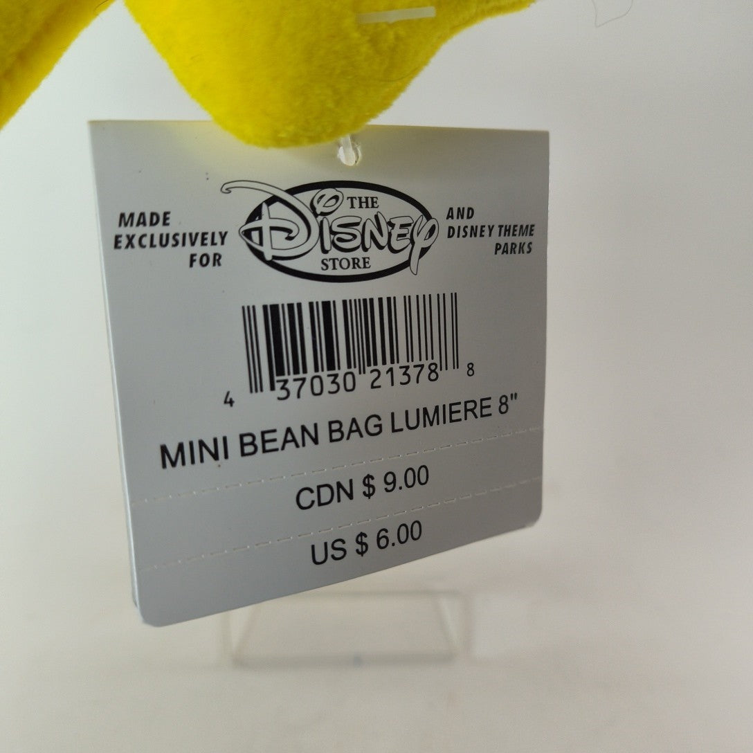 Disney Store Beauty and the Beast LUMIERE 7" Mini Bean Bag Plush NWT