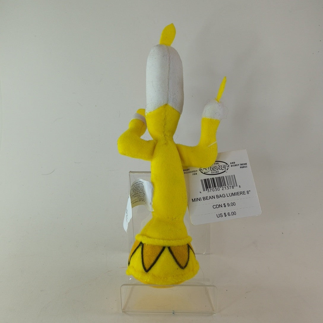 Disney Store Beauty and the Beast LUMIERE 7" Mini Bean Bag Plush NWT