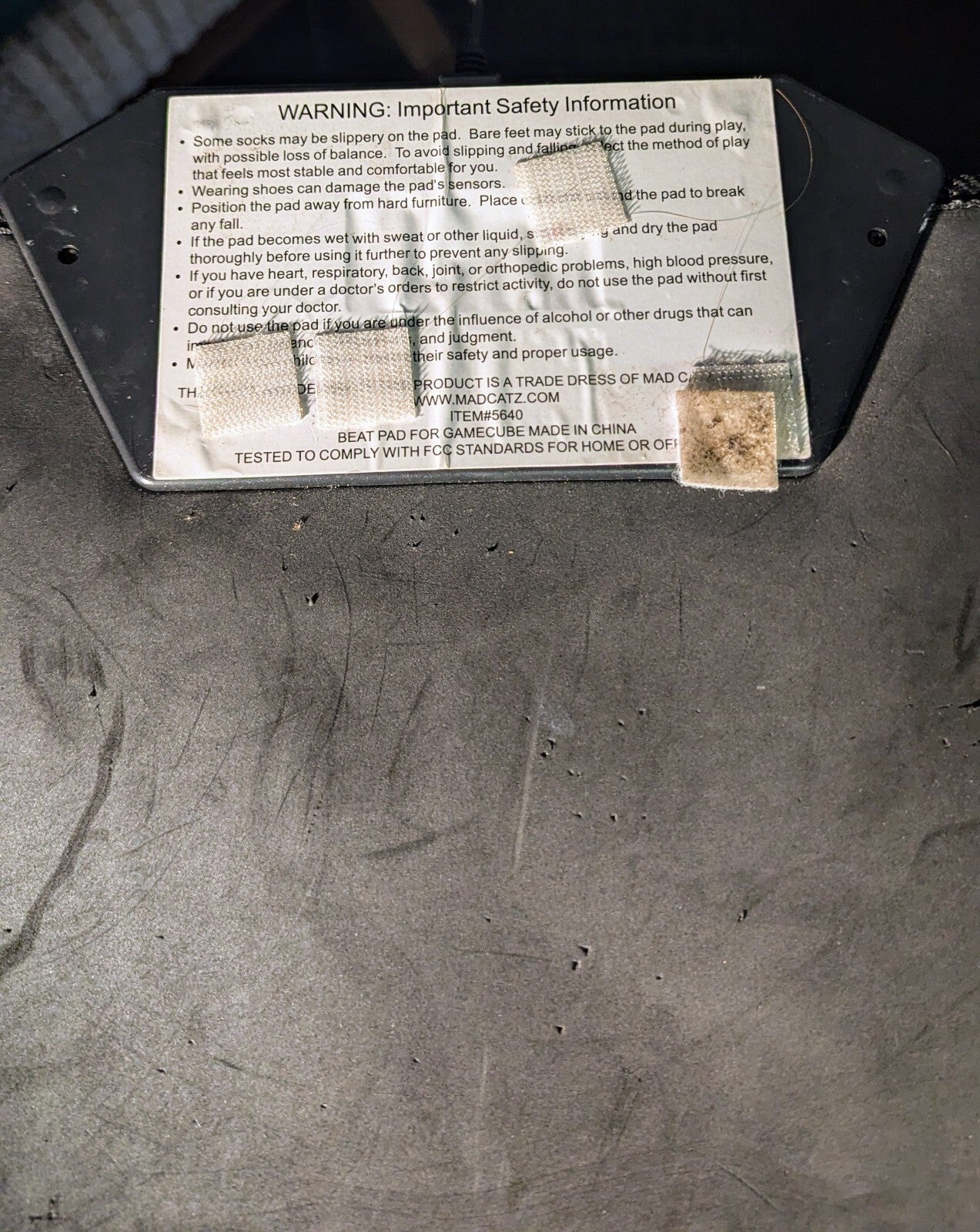 Nintendo Gamecube Mad Catz Purple DDR Beat Dance Pad Mat