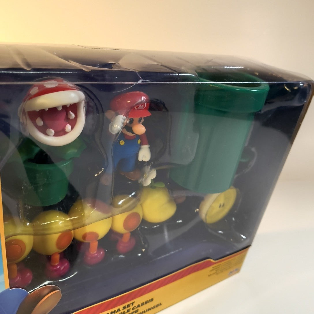Super Mario Soda Jungle Diorama Set Wiggler StarCoin Piranha Plant 2 Accessories