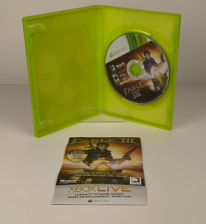 Fable III (Not for Resale) No Manual - Xbox 360  - Good - Tested & Working