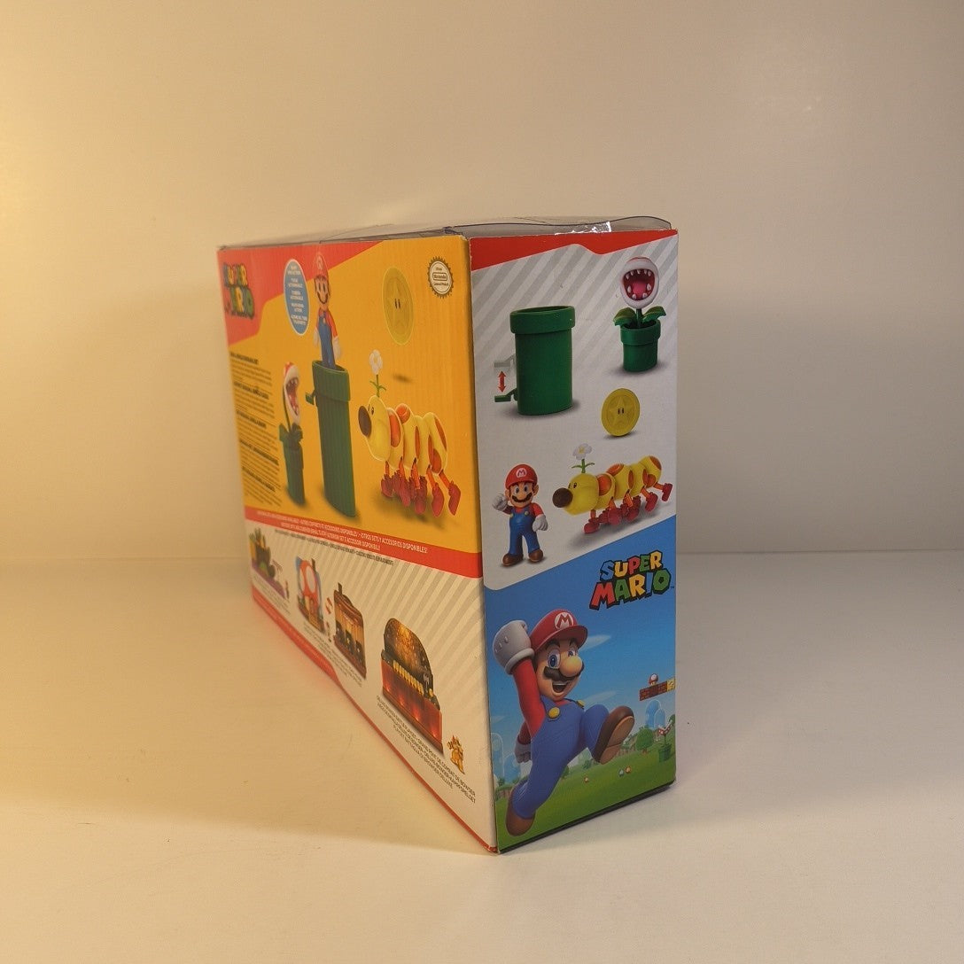 Super Mario Soda Jungle Diorama Set Wiggler StarCoin Piranha Plant 2 Accessories