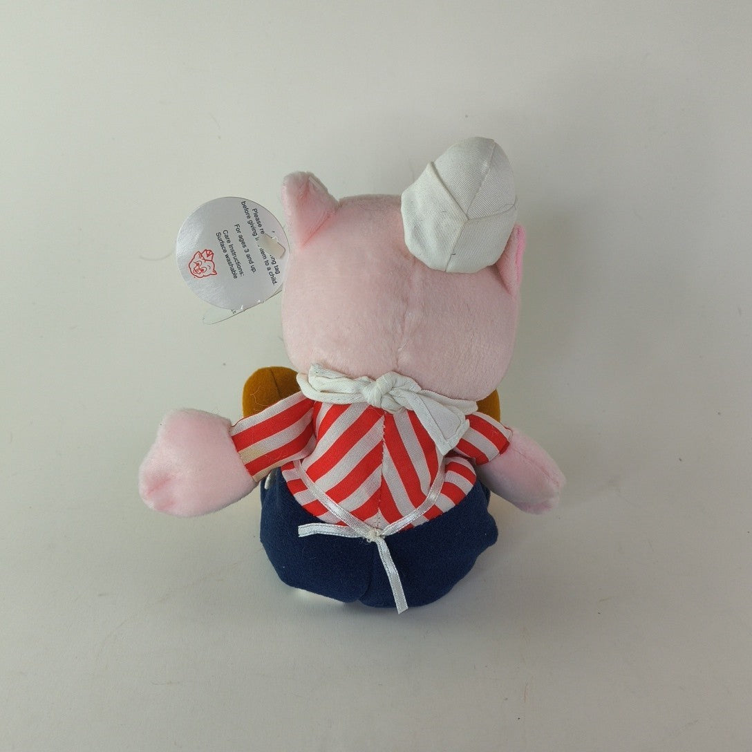 Vintage 1998 Piggly Wiggly “Mr. Pig” 9in Plush Bean Bag Doll NWT