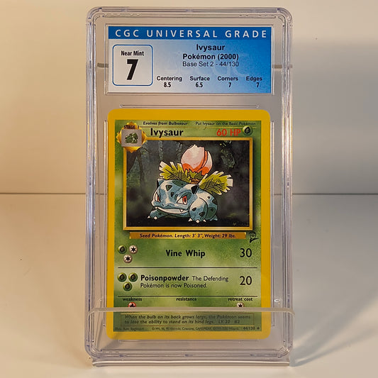 Ivysaur 44/130 - Base Set 2 (2000) - GRADED CGC NM 7